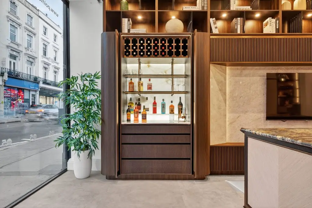 Bespoke curved kitchen cabinetry demonstrating innovative furniture design at Point 5 Kitchens